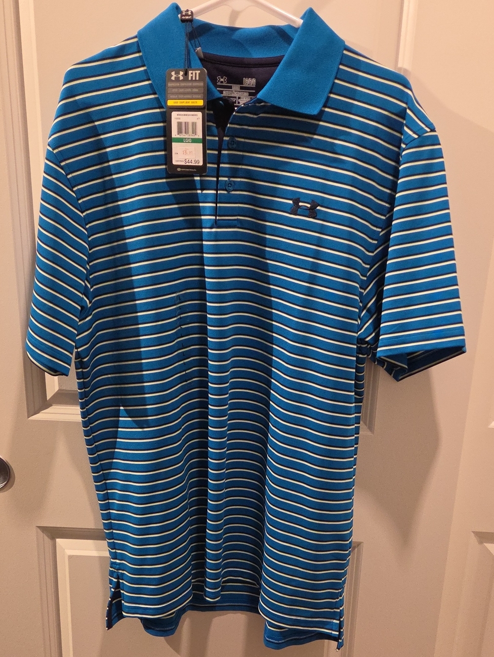 Under Armour Men’s Blue Turquoise Striped Polo
